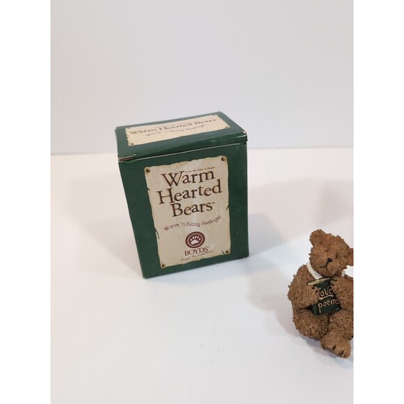 Boyds Bears DANIEL T BEAR Christmas Holiday Valentines Resin #229007 Love Poems - Picture 3 of 9